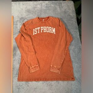 1st phorm varsity Orange Long Sleeve Shirt large